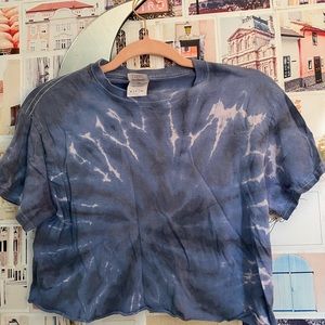 2 Hand Tie Dyed Cropped T shirts